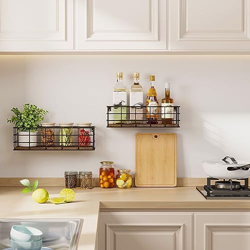 Fixwal Wire Frame Floating Shelves for Wall 5 Different Sizes Carbon Black