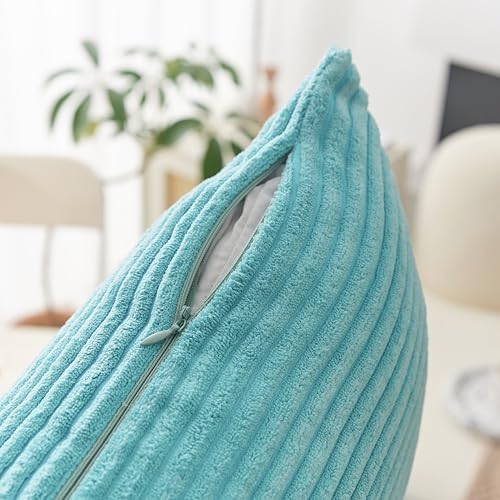 Home Brilliant Teal Throw Pillows for Couch Decorative Square Pillows Cover Pack of 2 Outdoor Pillow Cases for Chair, 40x40, 16 x 16 Inch, Teal