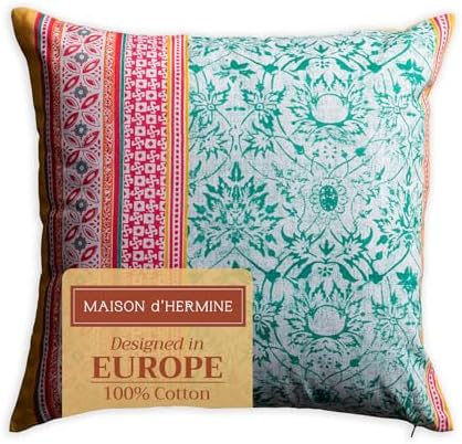 Maison d' Hermine Throw Pillow Covers 100% Cotton (18" x 18" - Pack of 1)