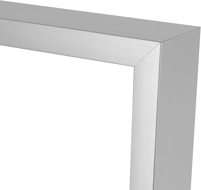 Frametory 12 Pack 9x12 Aluminum Frame with Mat for 6x8 Photo, Silver