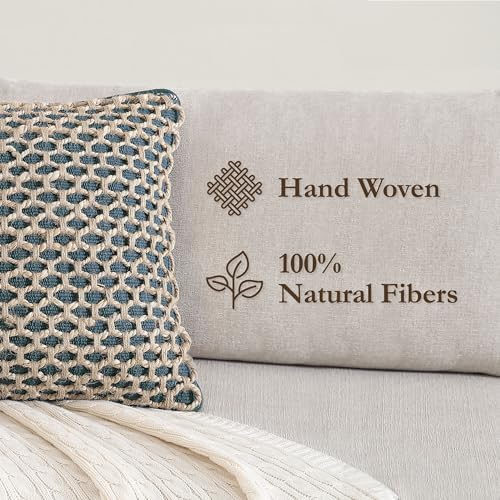 Boho Living 18x18 Indigo Throw Pillow Covers Pillow Insert not Included - Boho Pillow Covers Only, Pack of 2