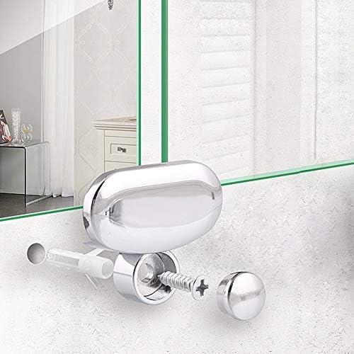 Mirror Clips - Glass Clips Clamps Holder for 3-5mm Thick Mirror 4PCS, Polished Chrome