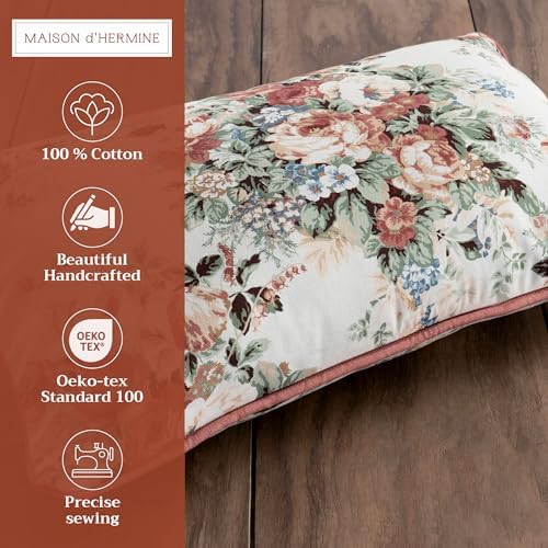 Maison d' Hermine Throw Pillow Covers 100% Cotton (12" x 20" - Pack of 1)