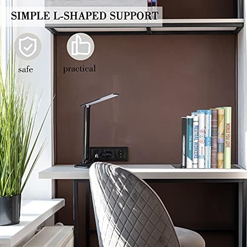 Optomni Bookends, Book End Supports Heavy Duty Metal Bookend Support, Book Ends Supports for Shelves Decor Home Office School (2 Pairs/4 Pieces, Black)