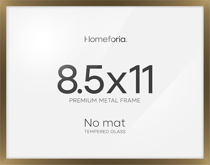 Homeforia 8.5x11 Bronze Diploma Frame, High-End Metal, Glass