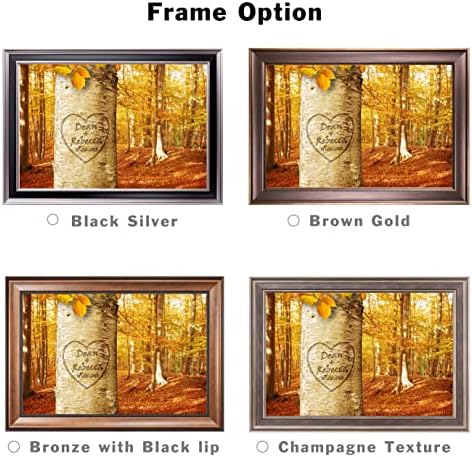 Love Growing Personalized Framed Arts Gift Couple's Names and the Date Gift for Anniversary,Valentine's day,Wedding.With Different Frame Styles Framed Size:27 5/8x19 5/8 inches