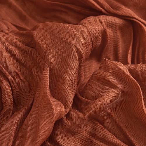 Asee'm Terracotta Cheesecloth Table Runner Fall Boho 10FT Wedding Decor