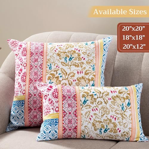 Maison d' Hermine Throw Pillow Covers 100% Cotton (12" x 20" - Pack of 1)