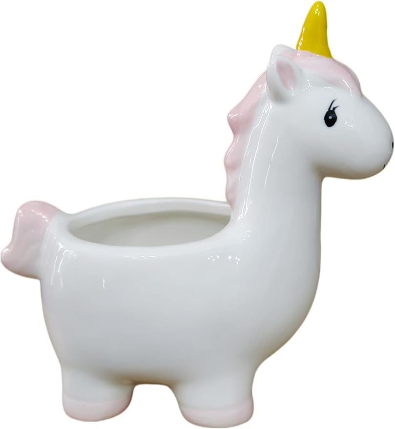 Cuteforyou Succulent Pots,Cute Animal Shaped Cartoon Ceramic Succulent Cactus Flower Planters -Plant Not Included，Horse