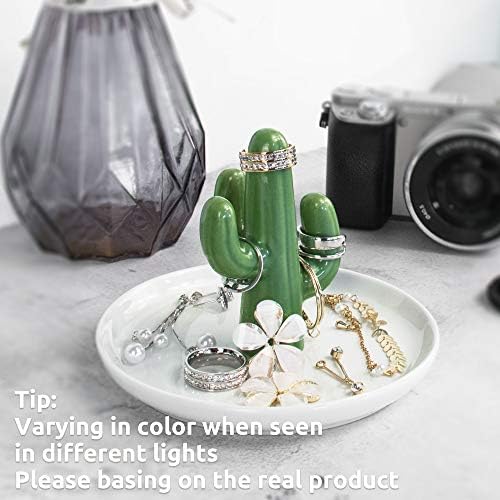 OSOPOLA Ceramic Cactus Jewelry Tray Ring Holder Dish Key Tray