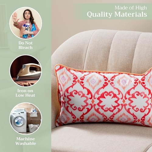 Maison d' Hermine Throw Pillow Covers 100% Cotton (12" x 20" - Pack of 1)