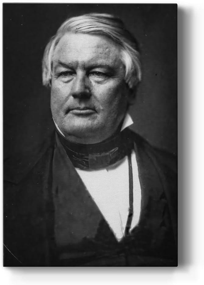 Renditions Gallery Millard Fillmore Presidental Portrait Wall Art, Premium Gallery Wrapped Canvas Decor, Ready to Hang, 36 in H x 24 in W, Made in America Print