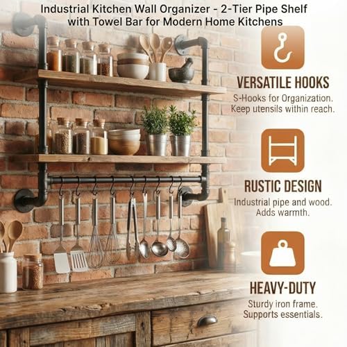 Industrial Pipe Shelving Bathroom Pipe Shelves with Towel Bar Over Toilet