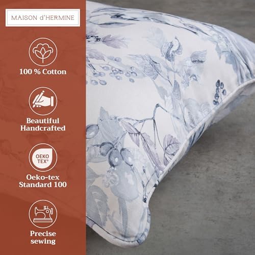 Maison d' Hermine Throw Pillow Covers 100% Cotton (20" x 20" - Pack of 1)