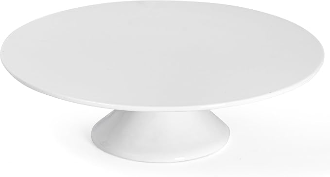 11.5 Inch White Cake Stands, Porcelain Cake Plate, Round Dessert Display, Cake Pedestal Stand, Cupcake Stand for Birthday Parties, Weddings, Baby Shower, Easter, Home Decor Display Stand Tray