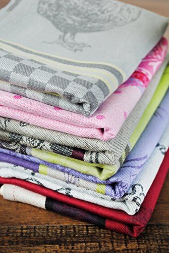 DII Cotton French Jacquard Dish Towels, Set of 3, Decorative Tea Towels for Everyday Kitchen Cooking and Baking-French Macaroons