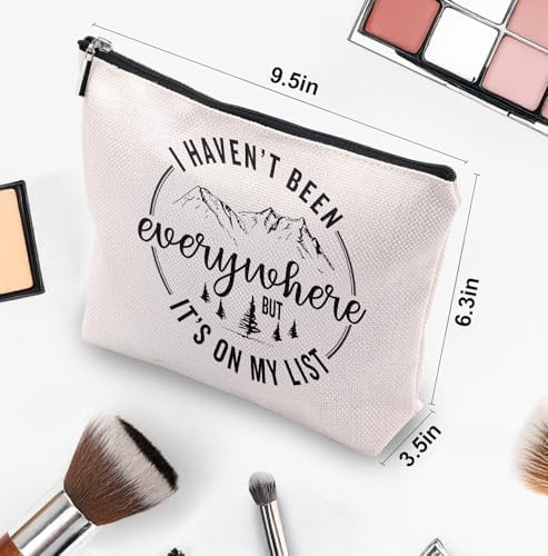 Travel Gifts for Women – 7OZ Scented Candle & Makeup Bag | Mothers Day, Unique Gift for Women, Relaxing Aromatherapy, Stylish Cosmetic Bag for Travelers, Travel Gifts