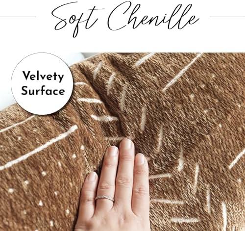 BlissBlush Decorativew Boho Body Pillow Cover 20x54, Brown Soft Oversized Long Lumbar Pillow, Boho Textured Oversize Body Pillow, Cover ONLY