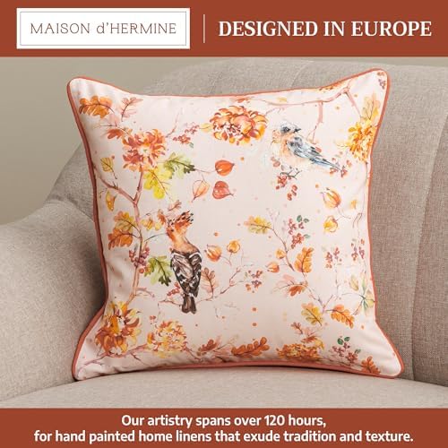 Maison d' Hermine Throw Pillow Covers 100% Cotton (20" x 20" - Pack of 1)