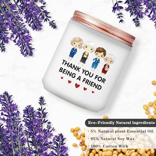 Maybeone Golden Girls Merchandise - Friendship Gifts for Best Friend,Thank You for Being a Friend, 7 Oz Golden Girls Lavender Candle
