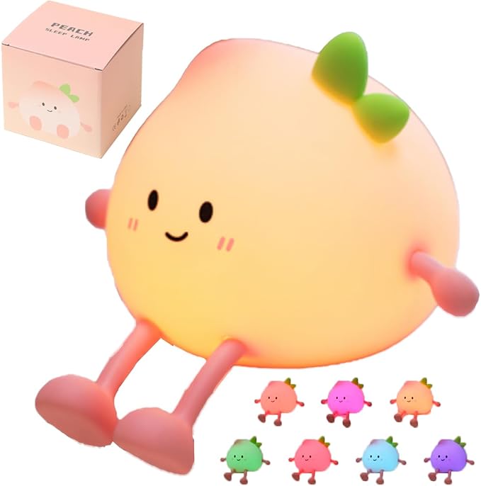 Peach Silicone Dimmable Sleeping and Decoration Nightlight