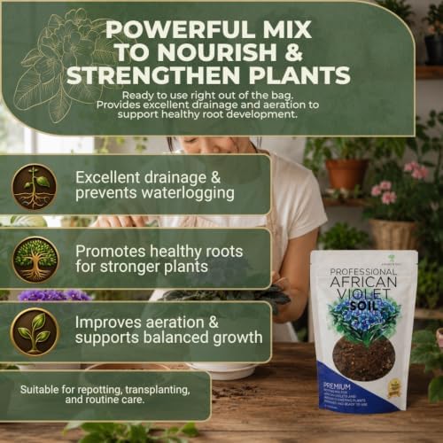 African Violet Potting Soil 2.2 Qt for African Violet Indoor & Houseplants