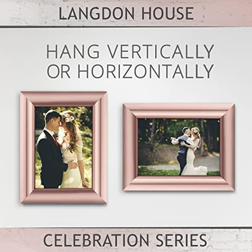 5x7 Picture Frames - Rose Gold, 3 Pack - Celebration Collection