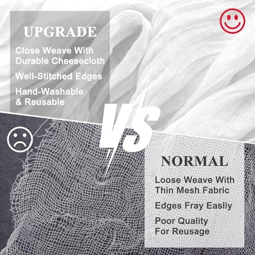 Wokceer Cheesecloth Table Runner Ivory 10FT Boho Gauze Runner, 3 Pack