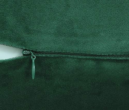 Jeneoo Comfy Soft Thick Velvet Throw Pillow Covers Decorative Solid Square Couch Cushion Cases for Bedroom Sofa Car Decor (Hunter Green, 16 x 16 Inches, 2 Pieces)