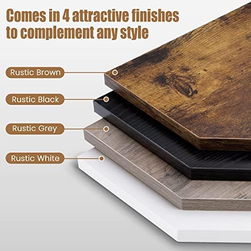 Fun Memories Corner Shelf Wall Mount, Floating Corner Shelves, Set of 4 Corner Wall Shelf Organizer, Rustic Wood Wall Storage Display Shelves for Living Room Bedroom Bathroom Kitchen, Classic Black