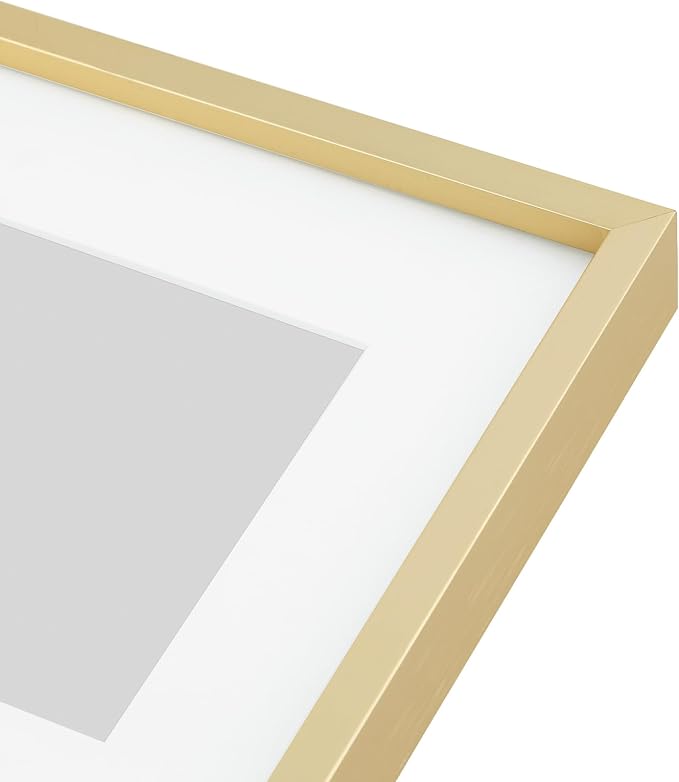 Golden State Art 16x16 Collage Frame w/Mat for 9 4x4 Photos Gold 1 Pack