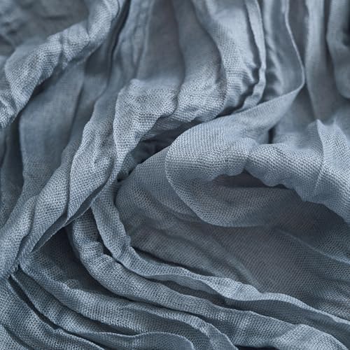 Asee'm 2pcs Cheesecloth Table Runner 120 Inches Dusty Blue Boho Gauze Cheese Cloth Runner 10FT Rustic Sheer Table Runners for Centerpiece Wedding Baby Shower Spring Easter Decoration