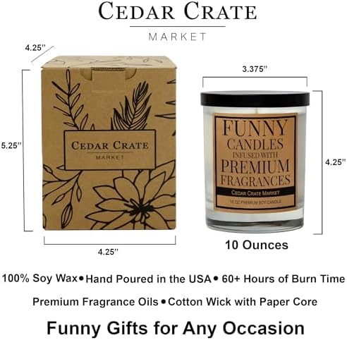 Cedar Crate Market Funny Dog Candle - “Sorry The Dog Farted” Soy Candle | Pet Odor Eliminator Gift | Orange Mango Goji Berry Scented| Hand-Poured USA Made, Pet Owner Gift, Housewarming, Gag