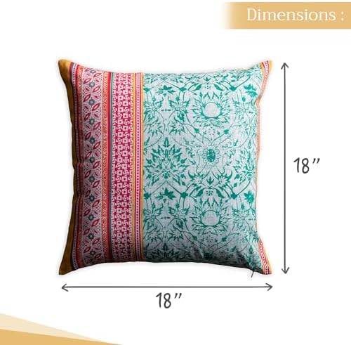 Maison d' Hermine Throw Pillow Covers 100% Cotton (18" x 18" - Pack of 1)