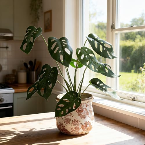 Newtay 6 Inch Vintage Ceramic Planters Crackle Glaze,Fresh
