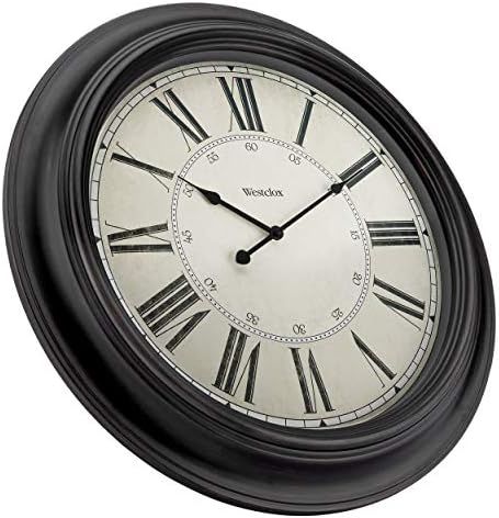 Westclox 32213VBK 24 inch Traditional Wall Clock Battery-Operated Clock for Living Room, Bedroom, Office | Ideal Housewarming Gift