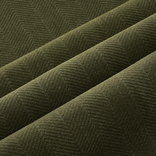 MIULEE Pack of 2 Olive Green Decorative Chenille Pillow Covers 16x16 Inch