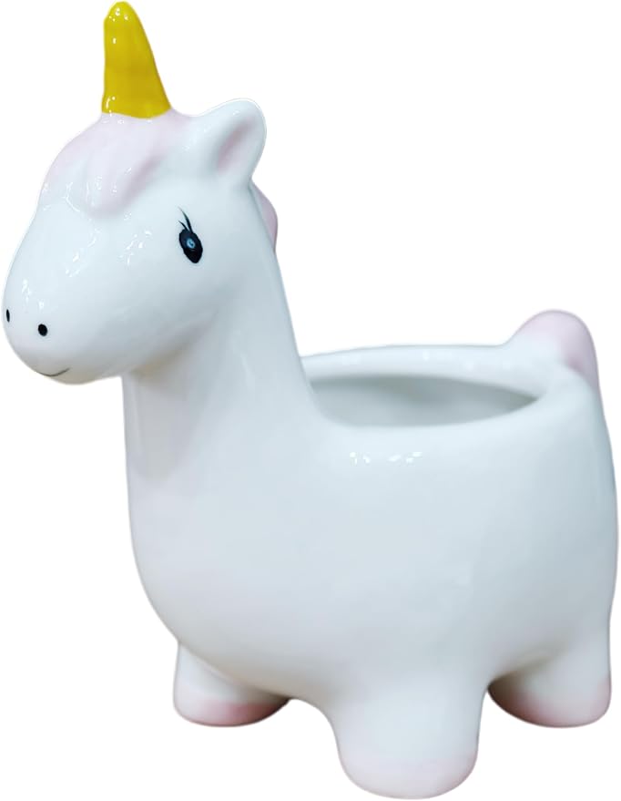 Cuteforyou Succulent Pots,Cute Animal Shaped Cartoon Ceramic Succulent Cactus Flower Planters -Plant Not Included，Horse