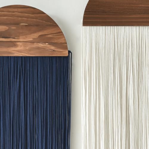 2Pcs Macrame Wall Hanging Fiber wall Art Handmade Boho Decor 13.7"W*51"L
