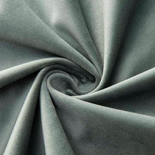 Eucalyptus Decorative Velvet Throw Pillow Covers 18x18 inch Set of 2 with Zipper Luxury Soft Solid Square Cushion Covers Case for Sofa Couch Bed Living Room