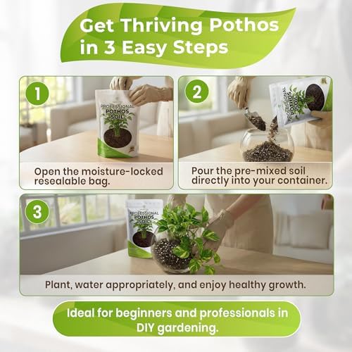 Leaves & Soul Pothos Soil Potting Mix 2.2 Qt Indoor Plant Soil for Pothos
