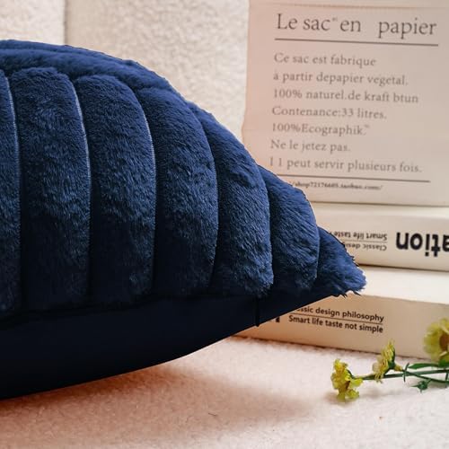 All Smiles Navy Blue Decorative Throw Pillow Covers 20x20 Set of 2
