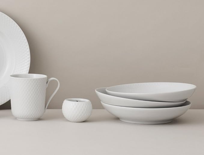 Lyngby Porcelæn Candle Holder, White, 13.1x6.9x5.7