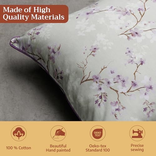 Maison d' Hermine Throw Pillow Covers 100% Cotton (20" x 20" - Pack of 1)