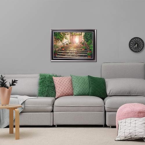 I Will Love You Every Step the Way Framed Arts with Couple's Names Date and Your Own Message on,Gift for Wedding.With Different Frame Styles Framed Size:27 5/8 x 19 5/8 inches