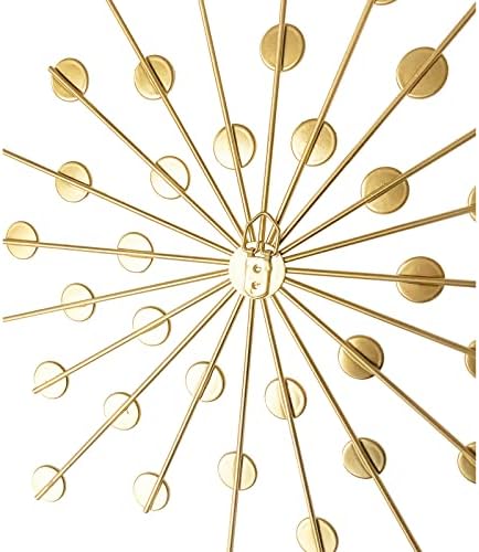 ZEXUIRU 3 Set Gold Starburst Wall Art for Home Decor Metal Bling Crystal Rhinestones Sunburst Wall Decor Sparkling Rhinestone Art Accent Gold - 18in