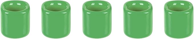 Mega Candles 5 pcs Light Green 1/2 Inch Diameter Ceramic Chime Ritual Spell Candle Holders, Great for Casting Chimes, Meditation, Rituals, Spells, Vigil, Witchcraft, Wiccan Supplies