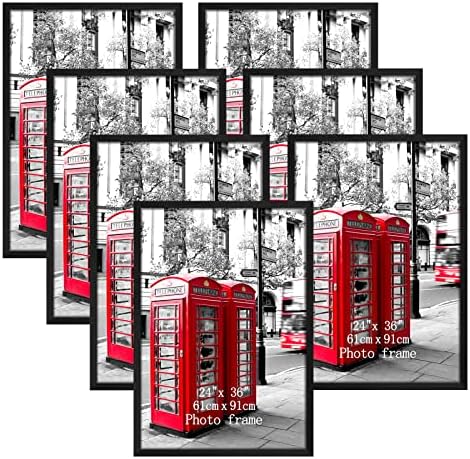 Giftgarden 24x36 Poster Frames 7 Pack Black Picture Photo Frame for Wall Display 24 by 36 Arts Prints