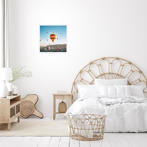JCJMY 10x10 Picture Frame Set of 6 Black for Wall Hanging, Wall Mounting Horizontally or Vertically, 10 x 10 Square Wall Gallery Poster Photo Frame with Shatter Resistant Plexiglass,6 Pack, White