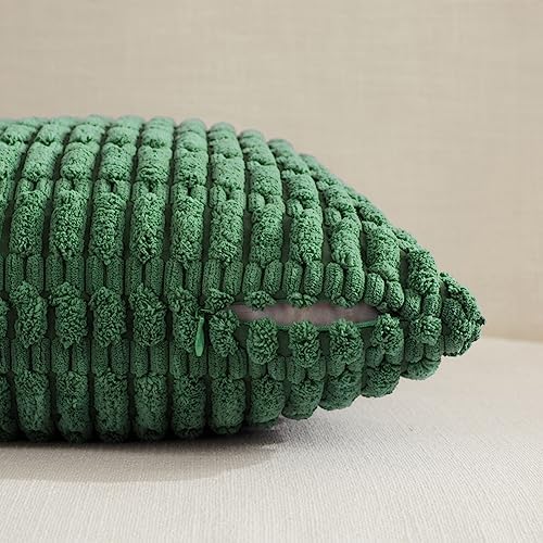 Fancy Homi 4 Packs Decorative Throw Pillow Covers for Living Room Couch Bed, Modern Farmhouse Boho Home Décor Accent Cushion Case, 24" x 16", Green Series